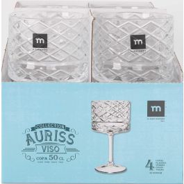 La Mediterranea Copa Auriss Viso 500 ml Vidrio de Calidad, Ø10x20 cm (16 Unidades)