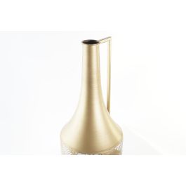 DKD Home Decor Jarron Tropical Dorado Crema Metal 21 x 81 x 21 cm