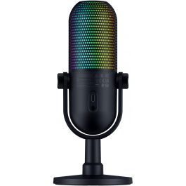 Razer Seiren V3 Chroma Micrófono para tableta, Supercardioide, USB-C, Negro, Plug and Play, con retroiluminación LED