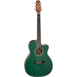 Takamine LTD2025 Guitarra Electroacústica OM Cutaway Antique Evergreen con Tapa Abeto Engelmann y Koa Hawaiana Maciza CTF-2N