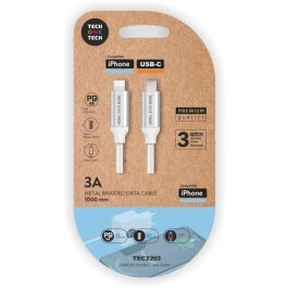 Tech One Tech Cable USB-C a Lightning 1m Blanco - Nylon, Carga Rápida, Compatible con Apple Precio: 5.79000004. SKU: B1DGD39J8J