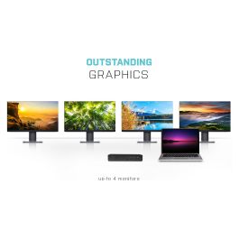 Hub USB i-Tec C31QUATTRODOCKPD Negro