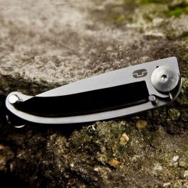 True Navaja Llavero Minimalista Acero Inoxidable 420 Ligera con Pasador de Bloqueo