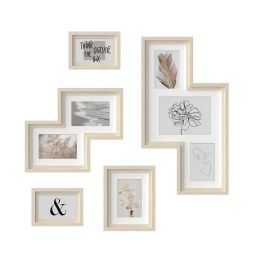 Marco Foto Urban DKD Home Decor Natural Multicolor 1.5 x 50 x 40 cm Set de 5