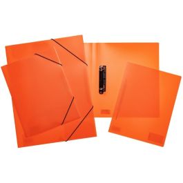 HERMA Carpeta de Recopilación A4 Naranja Neón de Polipropileno, Paquete de 3