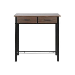 DKD Home Decor Mesa Negro Marron Metal MDF 50 x 84 x 80 cm Set de 3