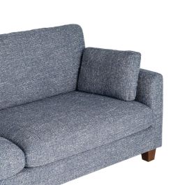 Sofá 3 Plazas Azul Tejido-Madera 221 X 90 X 87 cm