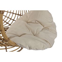 DKD Home Decor Cama para Mascota Ratán Sintético y Poliéster Natural y Blanco 58x58x60 cm