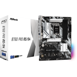 ASRock B760 Pro RS/D4 Placa Base Intel B760 LGA 1700 ATX, Compatible con Intel Core i3/i5/i7/i9, DDR4, 128GB Max