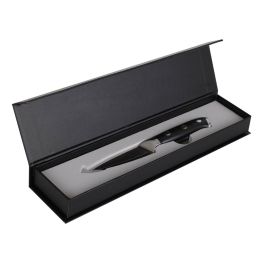 Cuchillo Pelador Quttin Damaskus Negro Plateado Acero Inoxidable 9 cm (2 Unidades)