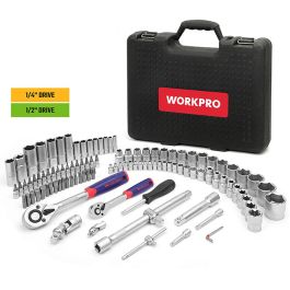 Workpro Juego de Herramientas Mecánicas 108 Piezas con Carracas, Vasos Torx y Puntas para Diversas Aplicaciones Precio: 84.50000031. SKU: B17Z7LNG7Y