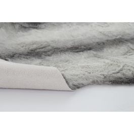 DKD Home Decor Alfombra Animal Print Textil Colonial Gris Claro Blanco Poliester 90 x 60 cm