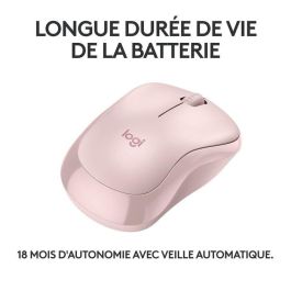 Logitech Ratón M240 Óptico Bluetooth Silencioso Rosa