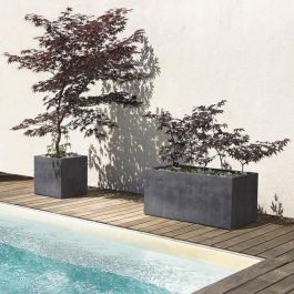 Jardinera Muret - DEROMA - Millennium R - Antracita - Con reserva de agua - 79 cm Jardinera Muret - DEROMA - Millennium R - Antracita - Con reserva de agua - 79 cm