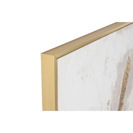 DKD Home Decor Cuadro Decorativo Abstracto Moderno de Lienzo y PS con Diseño Blanco y Dorado, 143x103 cm - Pack de 2 Unidades DKD Home Decor Cuadro Decorativo Abstracto Moderno de Lienzo y PS con Diseño Blanco y Dorado, 143x103 cm - Pack de 2 Unidades
