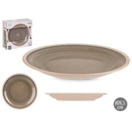 Plato Llano Grande Gres Gris Borde 26,5Cm Vessia (24 Unidades)