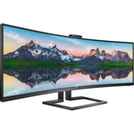 Philips 499P9H/00 Monitor Profesional Ultrapanorámico Curvo 49" Dual QHD Webcam USB-C KVM Regulable Negro
