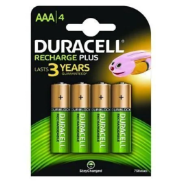 Duracell HR3-B Pack 4 Pilas AAA Recargables NiMH 1.2V 750 mAh Precio: 11.49999972. SKU: S6503033