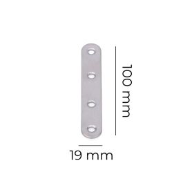 Edm Placa Acero Inoxidable 100x19x2mm Pletina