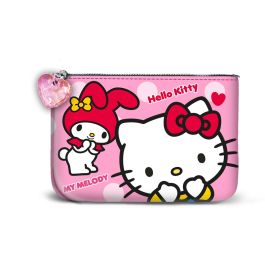 Hello Kitty Monedero pequeño cuadrado rosa con 1 compartimento y cremallera superior de poliéster - 10x13x3 cm Precio: 5.68999959. SKU: B19PJWYWQF