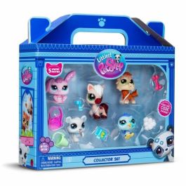 Bandai BAN3701405822897 Pack de 5 Mascotas Littlest Pet Shop Montagne Animales coleccionables