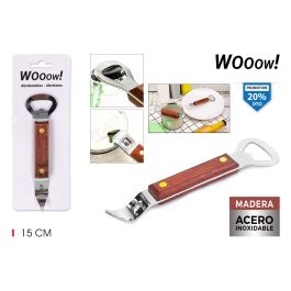 Wooow Abridor de Botellas y Latas Mango de Madera 15.5 cm Largo x 4.4 cm Ancho x 2 cm Alto (36 Unidades) Precio: 27.59000013. SKU: S2211824