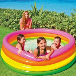 Piscina Hinchable para Niños Intex Sunset Aros 780 L 168 x 46 x 168 cm (6 Unidades)