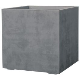 Maceta Cubo DEROMA - Millennium R - Gris ceniza - Con reserva de agua - Ruedas de 49 cm