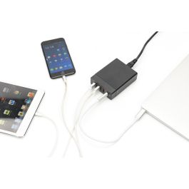 Digitus Cargador 72W 1xUSB-C 20V/3A 3x USB-A 5V/2.4A Negro