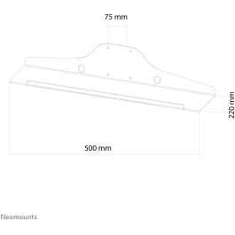 Neomounts KEYB-V050 - Bandeja universal para teclado y ratón, soporte VESA, 10 kg, acero, plata, 50 cm ancho