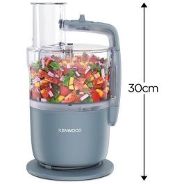 Kenwood FDP22.000GY Robot multifunción 650W, 1 velocidad + Pulso, Bol 1.3L con accesorios