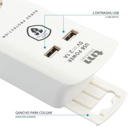 Regleta Enchufes 6 Tomas con Interruptor TM Electron TMUAD306