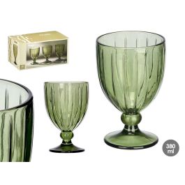 Vivalto Copa Vino Rayas 310ml Verde 8.6x13.9x6.9 cm (Set de 24) Precio: 33.68999975. SKU: B1JYAJTYAA