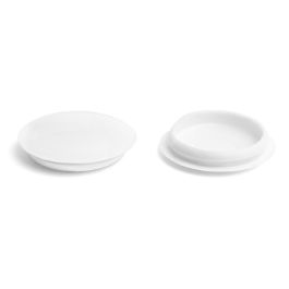 DUVER Tapa Embellecedora de Embutir Ø25mm Canela 25 Acabado Blanco, para Taladros de 25mm (Pack 100 Unidades)