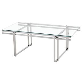 DKD Home Decor Mesa Centro Chic Plateada, Acero Inoxidable y Cristal, 120x60x45 cm Precio: 118.8462. SKU: S3033091