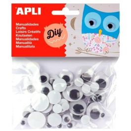 Apli Ojos Móviles Negros Redondos Sin Adhesivo Tamaños Surtidos -Bolsa 75U- Precio: 1.49999949. SKU: B1BGKMGMGR