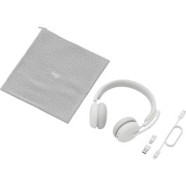 Logitech Zone Wireless 2 UC Auriculares Diadema Inalámbricos y Alámbricos Off-White Teams A00174 A00172