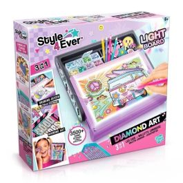 Canal Toys Maletín de Arte Diamond Art Luminoso con Pizarra LED, Strass, Diamantes y Accesorios para Niños +3 Años Canal Toys Maletín de Arte Diamond Art Luminoso con Pizarra LED, Strass, Diamantes y Accesorios para Niños +3 Años