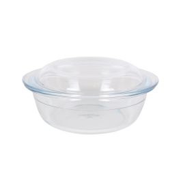 Quttin Cacerola de Vidrio Redonda con Tapa 1.6L + 0.5L (3 Unidades)