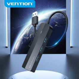 Vention CHNBB Hub USB 3.0 con RJ45 y 3xUSB, Carga PD