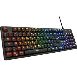 The G-Lab THE3760162066234 Teclado Gaming Cableado con Interruptores de Perfil Bajo - Rojo