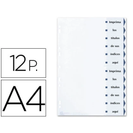 Avery Separadores Cartulina DIN A4 12 Pestañas Imprimibles Precio: 11.68999997. SKU: B1C9RAR4BB