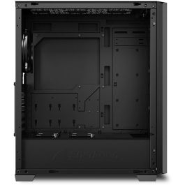 SHARKOON VS9 Midi Tower Negro ATX, micro ATX, Mini-ITX para PC con Gestión de Cables y Puertos USB 3.0