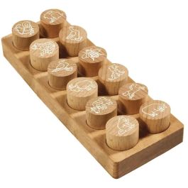 COLOP Set de sellos WOODIES "Farm Animation" de madera y caucho - Redondos 3cm (12 unidades) 165225 Precio: 45.50000026. SKU: B1HBVHTGYW
