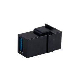 MicroConnect KEYSTONE-USBA Adaptador Keystone USB-A Hembra a Hembra para Placa de Pared o Panel de Parcheo, Extensión de Conexión USB