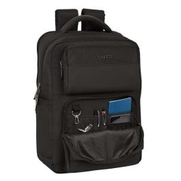 Safta Business Mochila para portátil de 15,6" con USB y 2 bolsillos, Negra, 31x44x13cm
