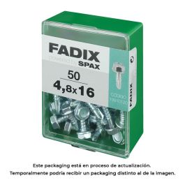 Fadix Caja de 50 unidades Tornillo Rosca Chapa Hexagonal Autoperforante 4,8x16mm