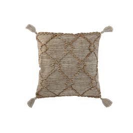 DKD Home Decor 1c24 Cojín Boho Colección India Algodón Yute Hecho a Mano 45x45 cm con Cremallera Precio: 14.69000016. SKU: B1J85P9B5D