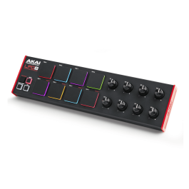 AKAIPRO Lpd 8 Mkii Pad Controlador USB para Ordenador Portátil con 8 Pads MPC RGB y 8 Potenciómetros Giratorios Asignables
