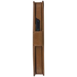 dbramante1928 Lynge Funda Cartera 2-en-1 para iPhone 12/12 Pro 6.1" - Piel Plena Flor Marrón Tan